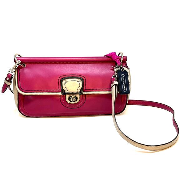 Vintage Coach City Willis Color block Purple and Grey Top Handle Crossbody bag - Picture 2 of 16